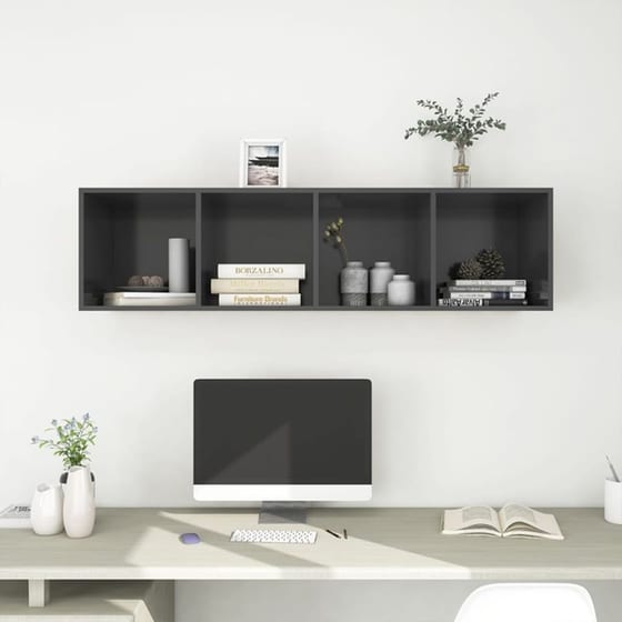 Έπιπλο Τηλεόρασης VidaXL Μοριοσανίδα 37x37x142.5cm - Γκρι image 6