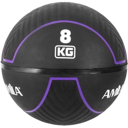 Μπάλα Medicine HQ Amila 8 kg 25.5 cm από Λάστιχο - Μαύρη/Μωβ