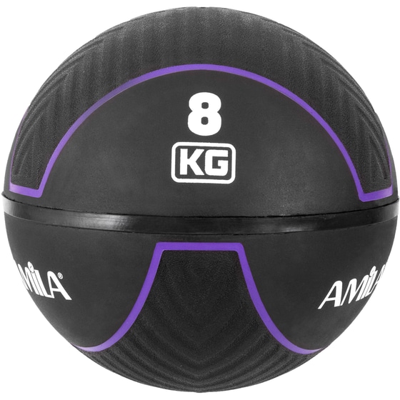 Μπάλα Medicine HQ Amila 8 kg 25.5 cm από Λάστιχο - Μαύρη/Μωβ image 0