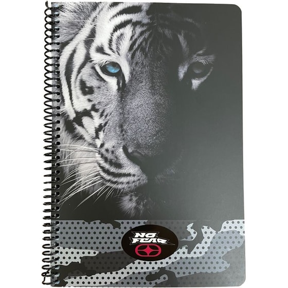 Τετράδιο Σπιράλ No Fear 2 Θεμάτων Tiger Background (1 Τεμάχιο) image 0