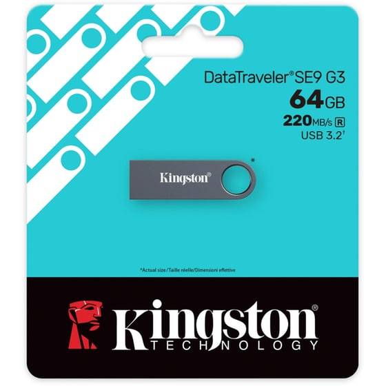 Kingston DataTraveler SE9 G3 64GB 3.2 Stick - Dark Nickel image 2