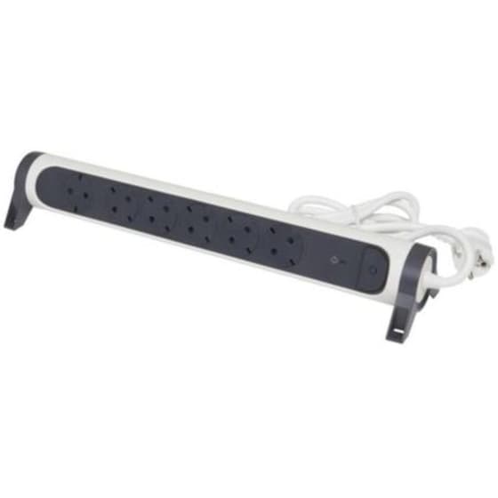 Πολύπριζο Legrand με 6 πρίζες σούκο 1.5m - Μαύρο/Λευκό image 2