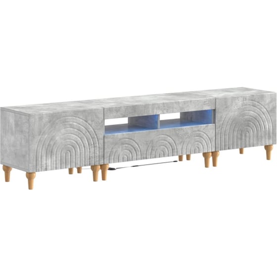 Έπιπλο Τηλεόρασης VidaXL με LED 3 τμχ 178 x 35 x 43 cm - Γκρι Σκυροδέματος image 0