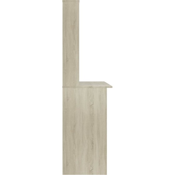 Γραφείο VidaXL με Ράφια από Μοριοσανίδα 110x45x157 cm - Sonoma Δρυς image 3