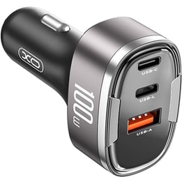 Φορτιστής Αυτοκινήτου XO CC61 1x USB-A / 2x USB-C 100W - Black