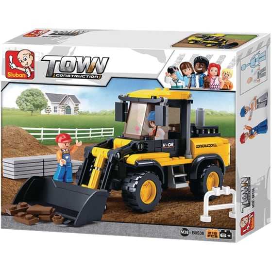 Sluban Τουβλάκια Town: Wheel Loader Για 6+ Ετών 212τμχ (m38-b0538) image 0
