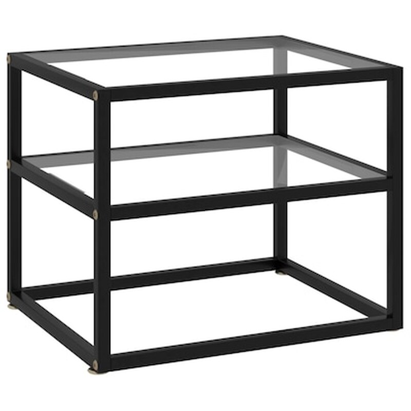 Τραπέζι Κονσόλα Vidaxl από Ψημένο Γυαλί 50x40x40cm - Διαφανές