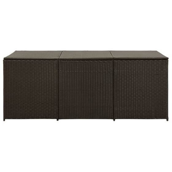 Vidaxl Κουτί Αποθήκευσης Κήπου Καφέ 180x90x75 Εκ. Από Συνθετικό Ρατάν image 4