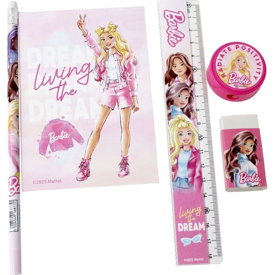 Σχολικό Σετ Γραφής με Σημειωματάριο Gim Barbie Paints image 2