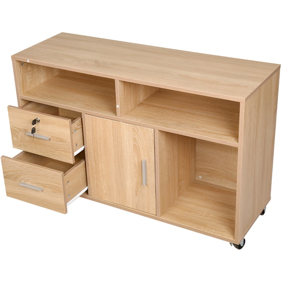 Συρταριέρα Γραφείου Bakaji 02839088 από Μελαμίνη 100x35cm - Ανοιχτό Καφέ image 1