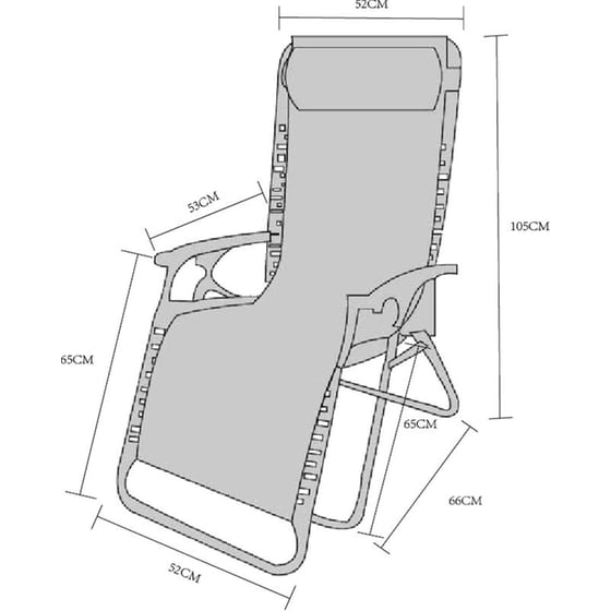 Πολυθρόνα Παραλίας ArteLibre Holbox Πτυσσόμενη από Ύφασμα Teslin και Μέταλλο - Μαύρη image 4