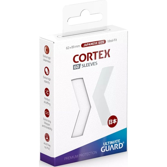 Ultimate Guard Cortex Card Sleeves Japanese Small Size - White (60 Sleeves) image 0