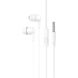 Hands Free Hoco M97 Enjoy Earphones Stereo 3.5mm Με Μικρόφωνο Και Πλήκτρο Λειτουργίας Λευκά