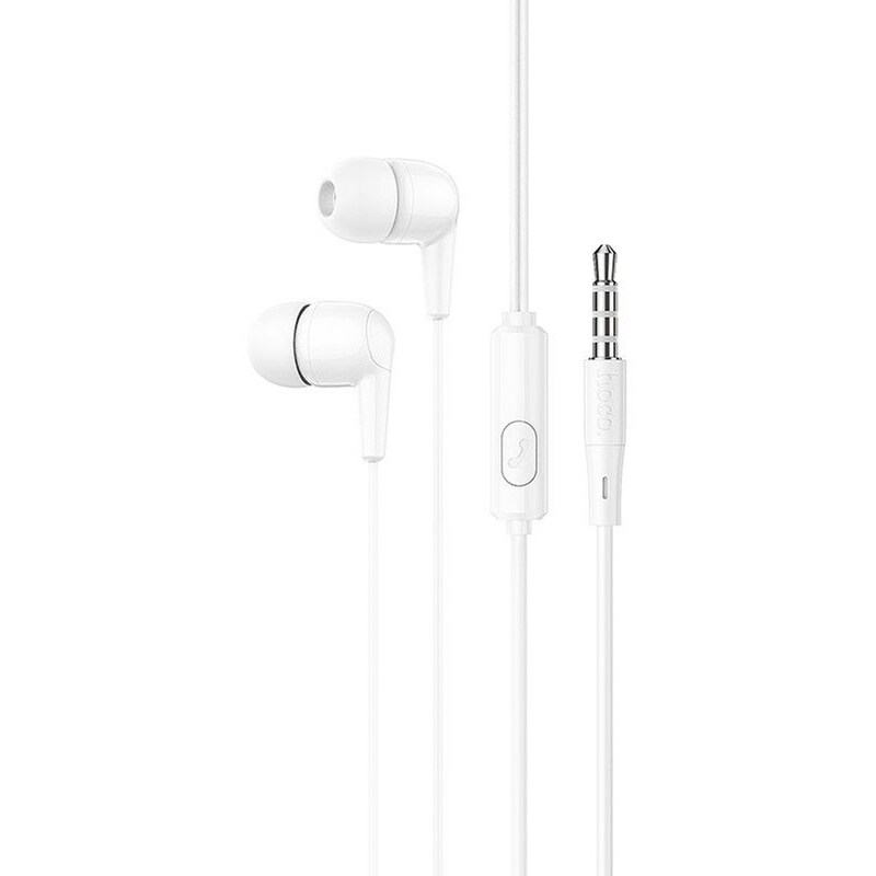 Hands Free Hoco M97 Enjoy Earphones Stereo 3.5mm Με Μικρόφωνο Και Πλήκτρο Λειτουργίας Λευκά