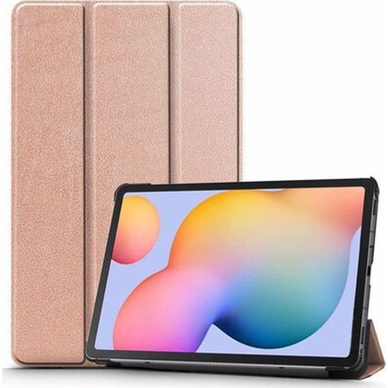 Θήκη Tablet Samsung Galaxy Tab S6 Lite - Oem Trifold Flip Cover - Rose Gold φωτογραφία