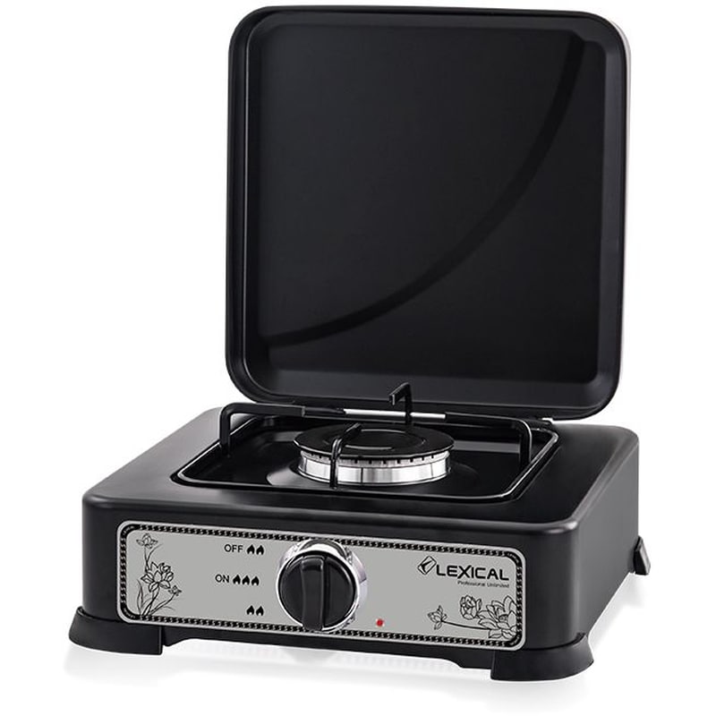 LEXICAL LGS-2811-2 1BUR Επιτραπέζια Εστία Υγραερίου Μαύρο LEXICAL