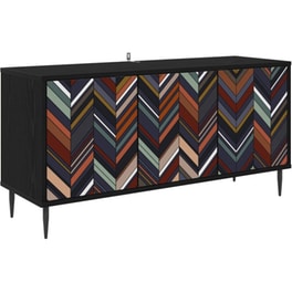 Έπιπλο Τηλεόρασης VidaXL OMMEN 102 x 33 x 51 cm - Μαύρη Δρυς