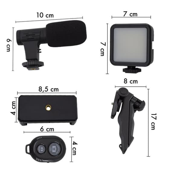 Σετ Media Wave Mini Τρίποδο με Μικρόφωνο Led Φωτισμό και Τηλεχειριστήριο MWS19141 image 4