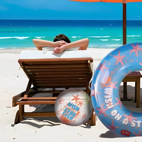 Φουσκωτή Μπάλα Παραλίας Legami Starfish Glitter - Διάφανη image 2