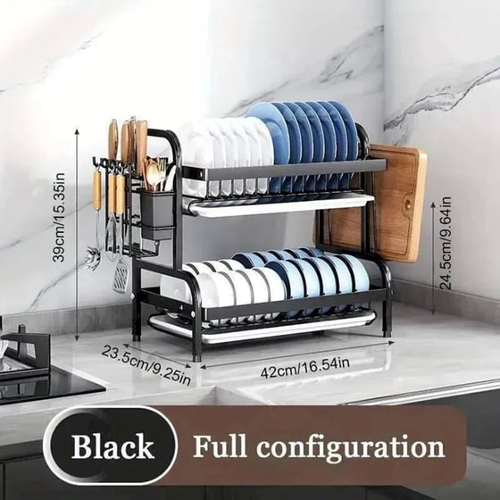 Wallex Μεταλλική Πιατοθήκη Νεροχύτη - Στεγνωτήριο Πιάτων image 6