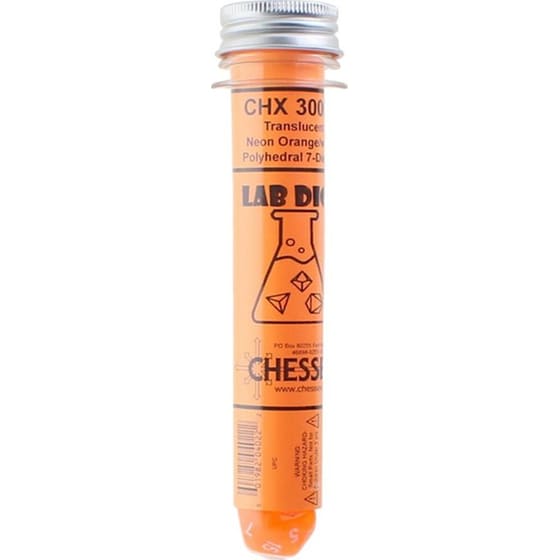 Σετ Ζάρια - 7 Dice Set Translucent Neon Orange With White (bonus Die) Chessex image 1