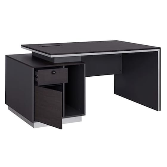 Γραφείο Υπολογιστή Freebox από Μελαμίνη 160x80cm - Wenge/Ανθρακί image 2