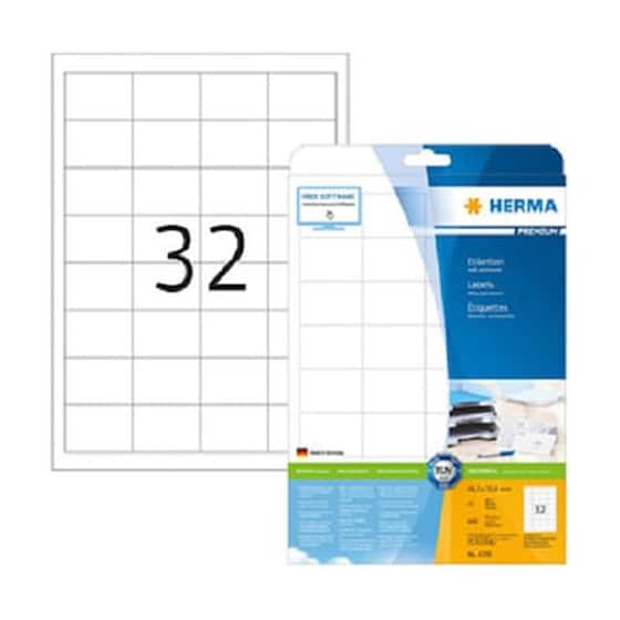 Herma Labels Χαρτί για Ετικέτες 48.3x33.8mm 800 τεμάχια 25 φύλλα image 0
