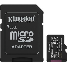 Kingston Canvas Select Plus Gen3 microSDXC 64GB Class 10 U1 V10 UHS-I με αντάπτορα