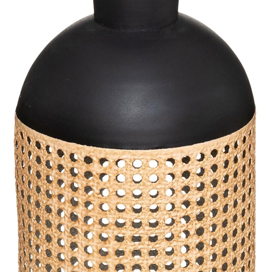 Διακοσμητικό Βάζο Spitishop Μεταλλικό 18.5x61.5cm - Μαύρο/Μπεζ image 1