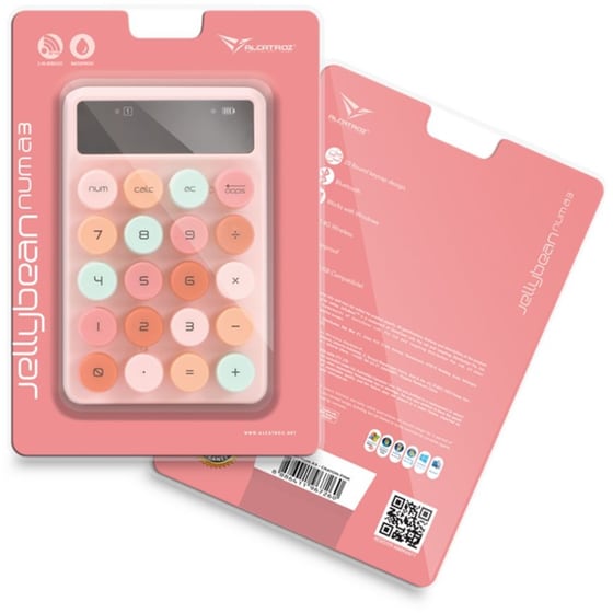 Alcatroz JellyBean Num A3 Ασύρματο Bluetooth Αριθμητικό Πληκτρολόγιο Crayon Pink image 2