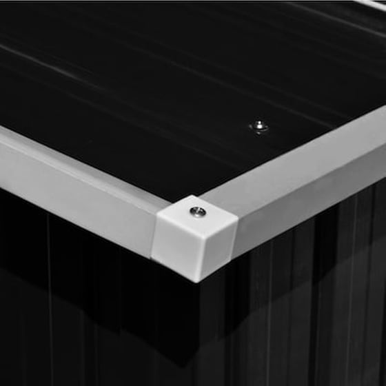 Vidaxl Αποθήκη Κήπου Ανθρακί 257 X 298 X 178 Εκ. Μεταλλική image 3