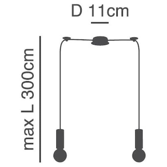 Φωτιστικό Οροφής Δίφωτο Homelighting Adept Tube 77-8479 Μεταλλικό - Μαύρο image 1