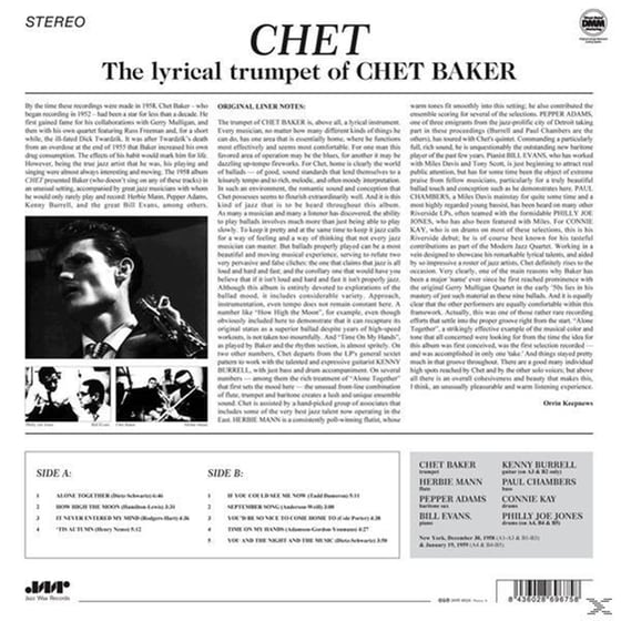 The Lyrical Trumpet Of Chet Baker (Audiophile Vinyl) image 1