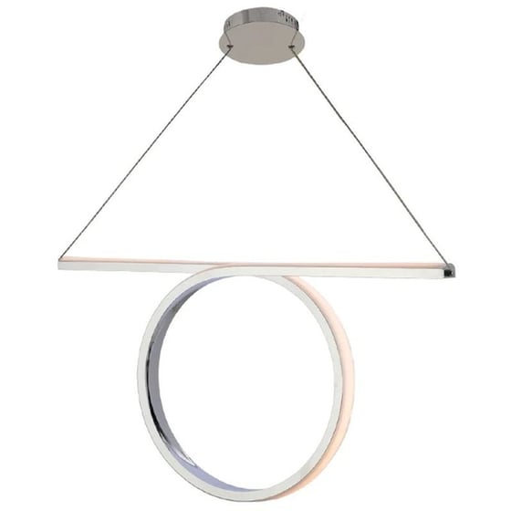 Φωτιστικό Οροφής Μονόφωτο Led Aca Zero Hm98ledp64ch από Αλουμίνιο - Ασημί image 0