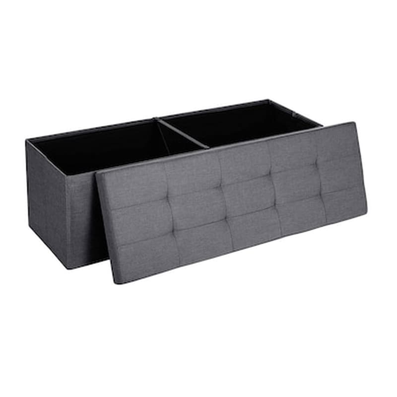 SONGMICS Σκαμπό Σαλονιού Με Αποθηκευτικό Χώρο 110x38x38 cm - Γκρι