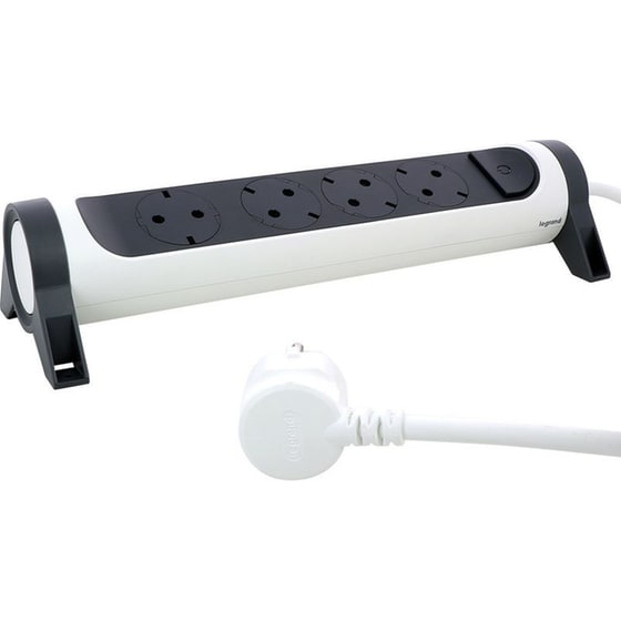 Πολύπριζο Legrand με Διακόπτη 4 θέσεων Rotating 3m - White/Grey image 0