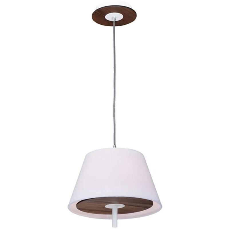 Φωτιστικό Οροφής Μονόφωτο Aca Zm16281pdw Υφασμάτινο - Λευκό/Καφέ