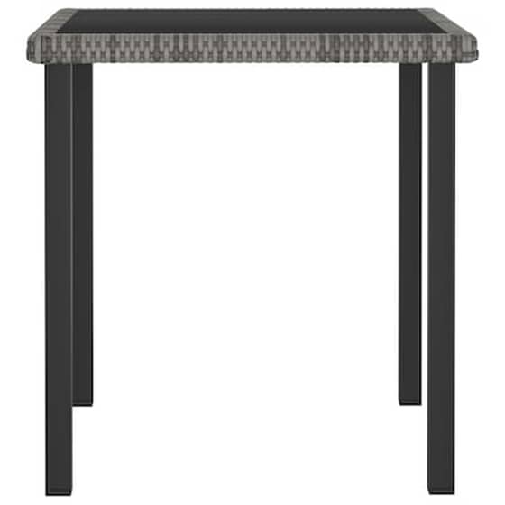 Vidaxl Σετ Τραπεζαρίας Κήπου 3 Τεμ. Γκρι Από Συνθετικό Ρατάν image 3