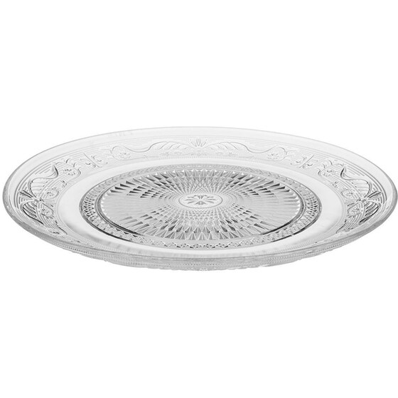 Πιατέλα Σερβιρίσματος Spitishop Γυάλινη  29 cm - Διάφανη image 0