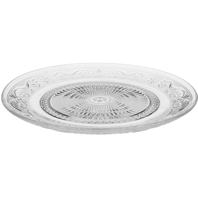 SPITISHOP Πιατέλα Σερβιρίσματος Spitishop Γυάλινη 29 cm - Διάφανη