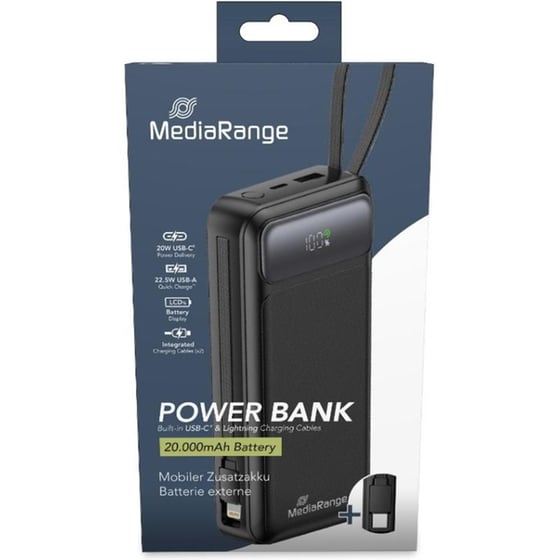 Powerbank Mediarange MRMA756 20.000 mAh 22.50W - Black image 3
