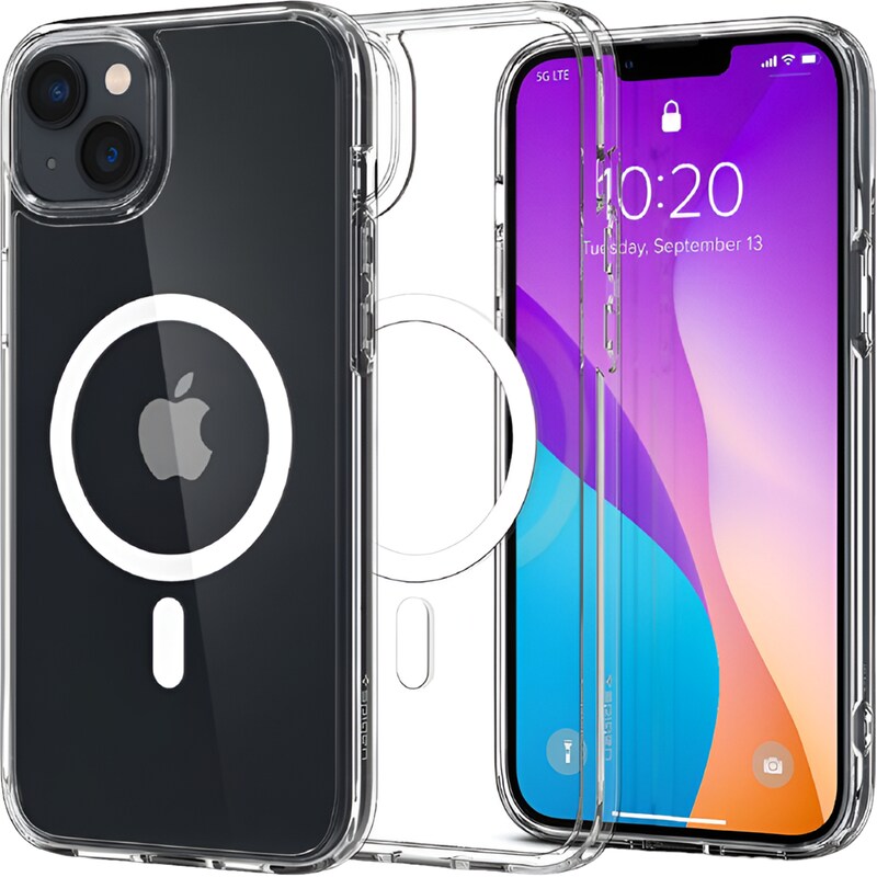 SPIGEN Θήκη Apple iPhone 14 Plus - Spigen Crystal Hybrid MagFit - Λευκή
