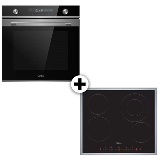 MIDEA 7NM30E0 72 Lt & MCH640F145K0 Inox Eντοιχιζόμενο Σετ Φούρνος και Εστία image 0