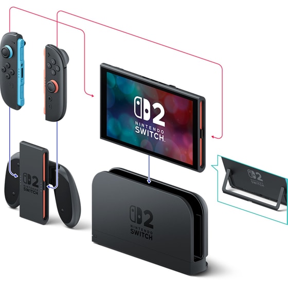Nintendo Switch 2 Μαύρο Assasin's Creed Shadows + EA Sports FC26 (Game Key Card) Bundle image 34