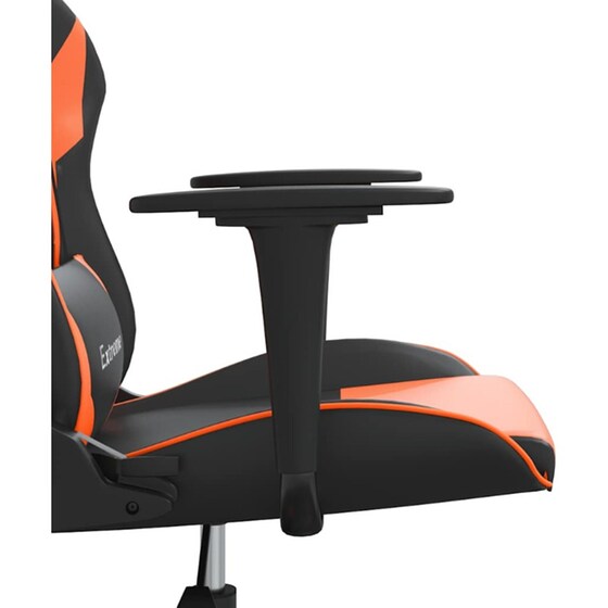 Καρέκλα Gaming VIDAXL 345451 με Ρυθμιζόμενα Μπράτσα από Τεχνητό Δέρμα - Μαύρο / Πορτοκαλί image 8