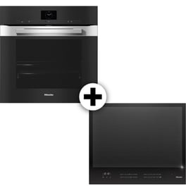 MIELE H7660BP & KM7867-1 FL 76 Lt Μαύρο Eντοιχιζόμενο Σετ Φούρνος και Εστία