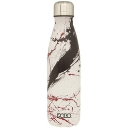 Θερμός Polo Ανοξείδωτο Μαύρο/Λευκό/Κόκκινο 500ml