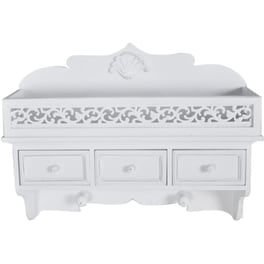 Ράφι Τοίχου VidaXL Kρεμάστρα από MDF 48.5x13x37.5 cm - Λευκό