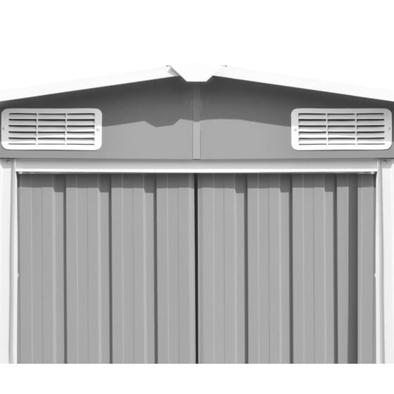 Αποθήκη Κήπου VidaXL Μεταλλική 257 x 489 x 181 εκ. - Ασημί image 4