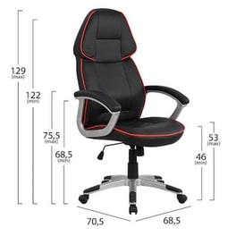 Gaming Καρέκλα Aris Homemarkt - Κόκκινο/Μαύρο
